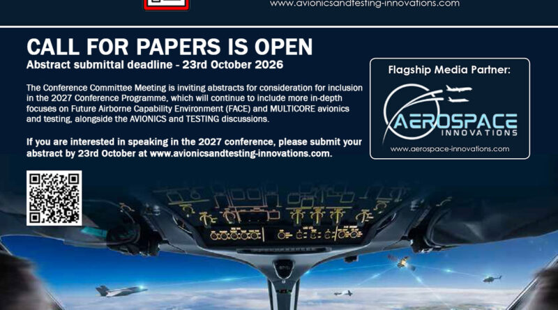 Avionics & Testing Innovations Call for Papers Open